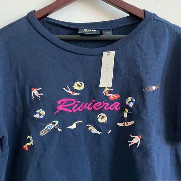 Maeve Beachy Embroidered Sweatshirt Tee - Picture 4 of 12